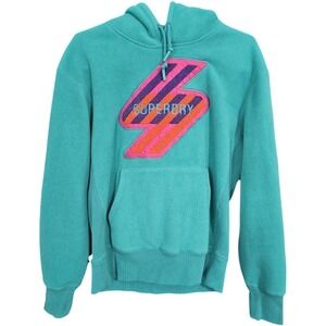 Superdry M-Lg Hoodie Sweatshirt with Raised Patch Logo Embellishment